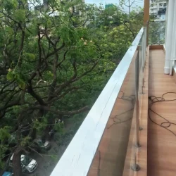 Stainless steel glass railing installed in Mumbai balcony