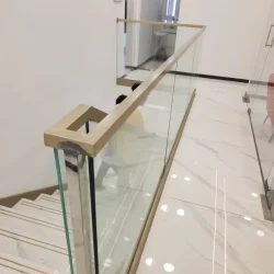 Stainless steel glass railling and Metal Staircase manufactured by happyhomegrill in borivali