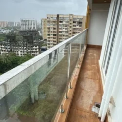 Stainless steel glass railing installed in Mumbai balcony